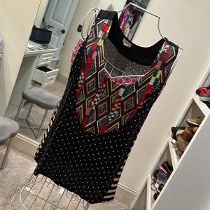 TINY Anthropologie Sz S multicolored embroidered tank